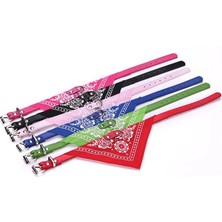 Longbangdian Shop Kırmızı Stil M Beden Yeni Köpek Bandana Yaka Ayarlanabilir Kedi Pet Atkısı Pu Yaka Baskılı Üçgen Eşarp ile (Yurt Dışından)