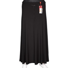 Hesna Kadın Safa Sandy Kumaş Parçalı Astarsız Lastikli Siyah Etek