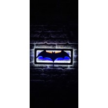 Galaksi Tasarım Batman Logo LED Işıklı Duvar Tablosu