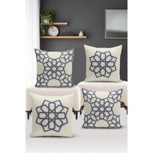 Bertille Home Ramazan Serisi Çift Tarafı Dijital Baskılı  4'lü Kırlent Kılıfı Seti  (Ramadan Cushion Cover Set)