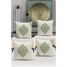Bertille Home Ramazan Serisi Çift Tarafı Dijital Baskılı  4'lü Kırlent Kılıfı Seti  (Ramadan Cushion Cover Set)