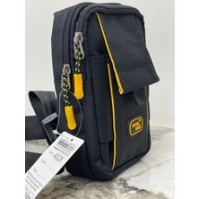 Seventeen Kumaş Çapraz Askılı Sırt - Göğüs Çantası - Body Bag 4928 Sarı Çizgili