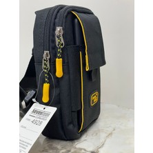 Seventeen Kumaş Çapraz Askılı Sırt - Göğüs Çantası - Body Bag 4928 Sarı Çizgili
