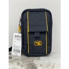Seventeen Kumaş Çapraz Askılı Sırt - Göğüs Çantası - Body Bag 4928 Sarı Çizgili