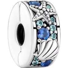 Asaf Accessory Tropikal Deniz Yıldızı ve Deniz Kabuğu Klips Charm