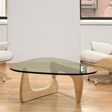 Eriza Vitra, Yeni Nesil Modern Elips Geometrik Orta Cam Sehpa, Naturel