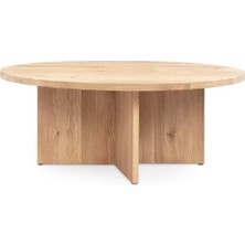 Eriza Nirvana, Yuvarlak Modern Orta Sehpa, Naturel