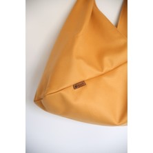 Hooux Siyah Suni Deri Origami Çanta