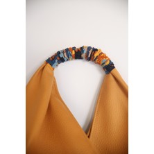Hooux Siyah Suni Deri Origami Çanta