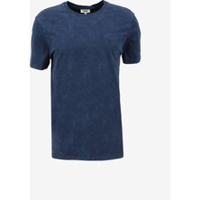 Jeep Lacivert Erkek Bisiklet Yaka Relaxed Baskılı T-Shirt C4Sm-Tst4707