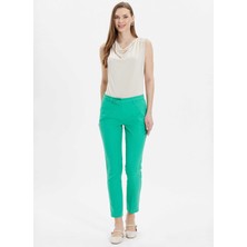 Selen Normal Bel Standart Yeşil Kadın Pantolon 24YSL5140