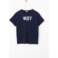 Benetton Lacivert Erkek Çocuk T-Shirt 3I1XC10HH