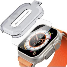 MobaxAksesuar Apple Watch Ultra 1/2/3 49mm High Glass Kolay Uygulama Aparatlı Cam Ekran Koruyucu