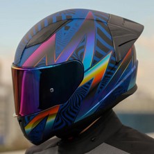 Ls2 Rapid 2 Optik Race Full Face Motosiklet Kaskı Yarış Spoiler +  Şeffaf + Gökkuşağı Vizörlü