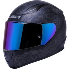 Ls2 Rapid 2 Crypt Full Face Motosiklet Kaskı Şeffaf + Gökkuşağı Vizörlü