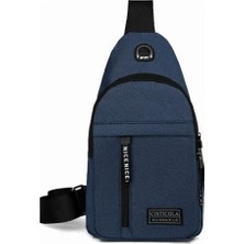Songli Siyah-Tek-B 16-30-6cm Rahat Erkek Göğüs Çantası Iş Omuz Çantası Messenger Çanta Naylon Kanvas Moda Bel Çantası Doğa Sporları Marka Omuz Çantası (Yurt Dışından)