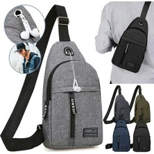 Songli Siyah-Tek-B 16-30-6cm Rahat Erkek Göğüs Çantası Iş Omuz Çantası Messenger Çanta Naylon Kanvas Moda Bel Çantası Doğa Sporları Marka Omuz Çantası (Yurt Dışından)
