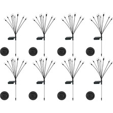 Hubstein 8 ADET Güneş Enerjili Lamba Bahçe Dekoru Ateş Böceği Solar Lamba Güneş Enerjili Bahçe Lambası 8 Dallı