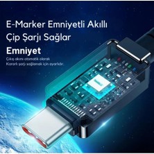 Baseus 2mt 100W Mega Hızlı Type-C To Type Şarj Kablosu, E-Marker Çipli Aramid Fiber Kablolu Type C Kablo