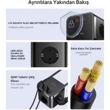 Baseus 7in1 Masaüstü Şarj Istasyonu 30W 1.5mt  2 Usb, 2 Type-C Giriş ve 3 220V Ac Priz Çoğaltıcı