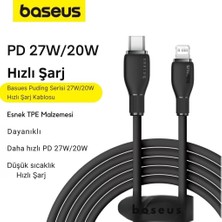 Baseus Süper Hızlı 1.2mt 20W Type-C To Iphone Şarj Kablosu, Akım ve Isı Korumalı, Esnek Kopmaz Bozulmaz Kablo