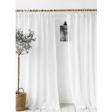 Boutique Curtain Keten Rustik Tül Perde Pilesiz