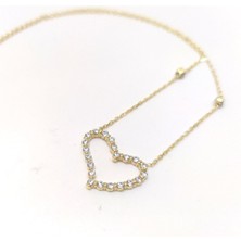 Altın Ofisi Kalpli Kolye 14 Ayar Altın