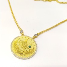 Altın Ofisi Tuğralı Kolye 14 Ayar Altın