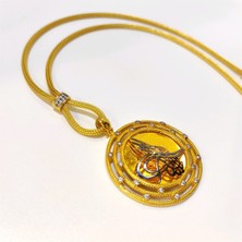 Altın Ofisi Turğralı Kazze Örgü Zincirli Kolye 14 Ayar Altın 4K VİDEOLU