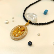 Altın Ofisi Oval Tuğralı Kolye 14 Ayar Altın HD VİDEOLU