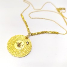 Altın Ofisi Otantik Tuğralı Kolye 14 Ayar Altın