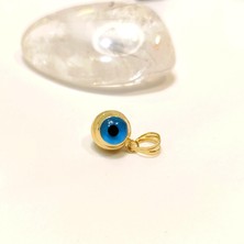 Altın Ofisi Göz Boncuklu Kolye Ucu 14 Ayar Altın  HD VİDEOLU