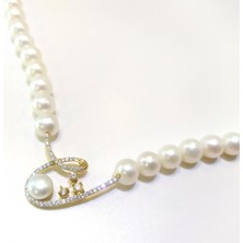 Altın Ofisi İnci Gerdanlık Kolye 14 Ayar Altın