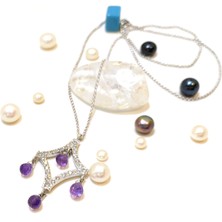 Altın Ofisi Ametis Taşlı Kolye 14 Ayar Altın  HD VİDEOLU