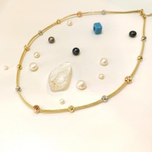 Altın Ofisi Dorika Toplu Kazze Zincirli Kolye 14 Ayar Altın  HD VİDEOLU