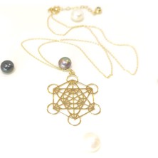 Altın Ofisi Metatron Küpü Yaratılışın Geometrisi Kolye 14 Ayar Altın HD VİDEOLU