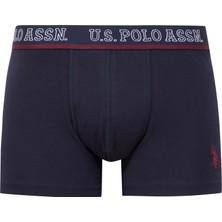 U.S. Polo Assn. Erkek Bordo-Lacivert-Baskılı 3'lü Boxer