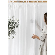 Boutique Curtain Keten Rustik Tül Perde Pilesiz