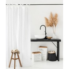 Boutique Curtain Keten Rustik Tül Perde Pilesiz