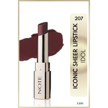 Note Iconic Sheer Lipstick Nemlendirici Parlak Ruj 207 Idol - Kahverengi