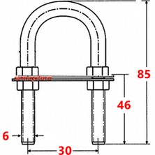 Goldsea Tekne U Mapa Paslanmaz 304 Kalite 6mm