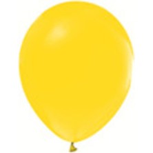 Eğlence Marketi 12 Inç Standart Boy Metalik Balon Sarı 100 Adet