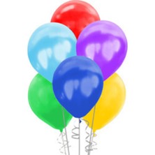 Eğlence Marketi 12 Inç Standart Boy Metalik Balon Karışık 100 Adet