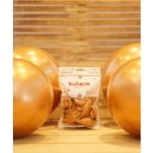Eğlence Marketi 12 Inç Standart Boy Krom Balon 10 Adet Bronz