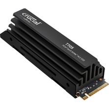 Crucial T705 4TB PCIe Gen5 NVMe M.2 SSD CT4000T705SSD5 (14100-12600 MBs) Heatsink Soğutuculu