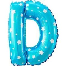 Eğlence Marketi 16 Inç 35 cm Mavi Folyo Harf Balon D