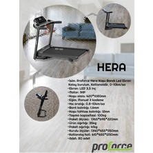 Proforce  Proforce Hera Koşu Bandı LED Ekran, Kolay Kurulum, Katlanabilir, 0-10KM/SA