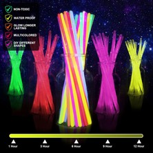 İndirimli al Glow Stick Fosforlu Kırılan Çubuk (100 Adet) Glow Stick Fosforlu Neon Çubuk