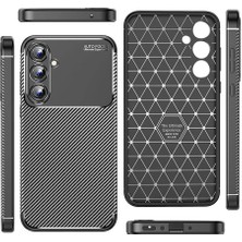 Nevarium Samsung Galaxy A15 Uyumlu Kılıf Focus Karbon Dokulu Kamera Korumalı Silikon Kılıf