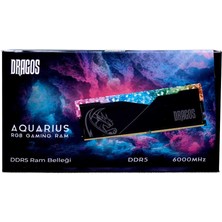 Dragos Aquaius 16GB 6000MHZ Ddr5 CL46 1.35V Soğutuculu Rgb Bellek